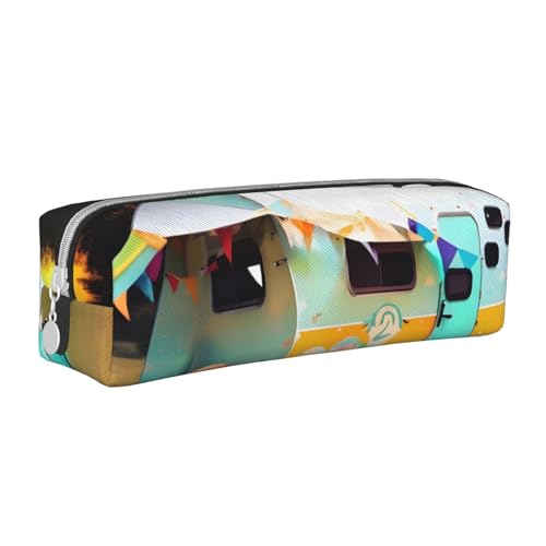 HLBSDM Federmäppchen mit Reißverschluss aus Leder mit großem Fassungsvermögen, langlebig, praktisch und tragbar von HLBSDM