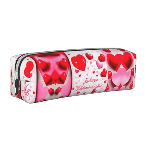 HLBSDM Lover's Day Federmäppchen aus Leder mit Reißverschluss und großem Fassungsvermögen, langlebig, praktisch und tragbar von HLBSDM