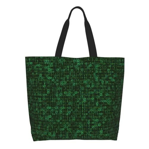 HLBSDM Lustige Einkaufstasche Programmierer Schultertasche Handtasche Einkaufen Lehrer Lebensmitteltaschen Einkaufstasche Canvas Tasche von HLBSDM