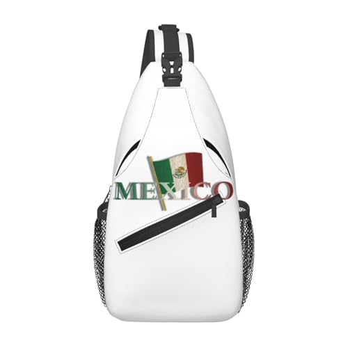 HLBSDM Mexiko-Umhängetasche, Mexiko-Flagge, Schultertasche, mexikanische Schultertasche, Mexiko-Flagge, Brusttasche, lässiger Tagesrucksack HLBSDM Mexiko-Umhängetasche, Mexiko-Flagge, Schultertasche, mexikanische Schultertasche, Mexiko-Flagge, Brusttasche, lässiger Tagesrucksack von HLBSDM