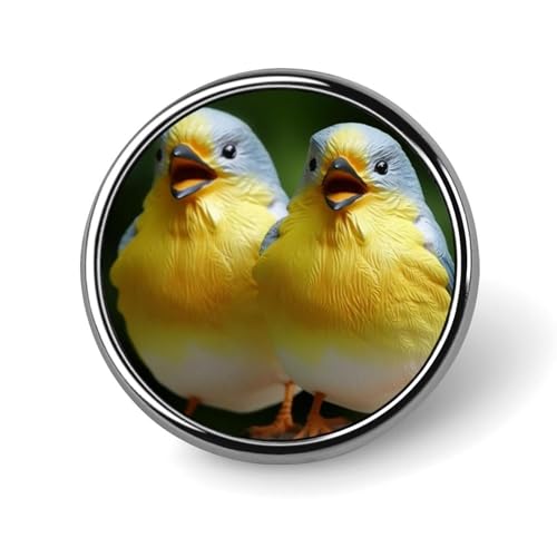 Lustiger runder Vogel-Anstecker für Männer und Frauen, langlebige, stilvolle Anstecknadeln, leichte Metall-Anstecker für Hemden, Jacken, Hüte von HLBSDM
