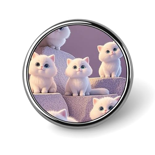 Niedlicher und bezaubernder runder Katzen-Anstecker für Männer und Frauen. Langlebige, stilvolle Anstecknadeln. Leichte Metall-Anstecker für Hemden, Jacken und Hüte. Niedlicher und bezaubernder runder Katzen-Anstecker für Männer und Frauen. Langlebige, stilvolle Anstecknadeln. Leichte Metall-Anstecker für Hemden, Jacken und Hüte. von HLBSDM
