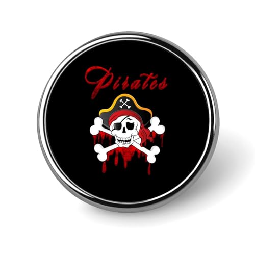 Piratenschädel, kleiner runder Knopf, Anstecknadeln, Anstecker für Tasche, 2,5 cm, Hemdzubehör Piratenschädel, kleiner runder Knopf, Anstecknadeln, Anstecker für Tasche, 2,5 cm, Hemdzubehör von HLBSDM