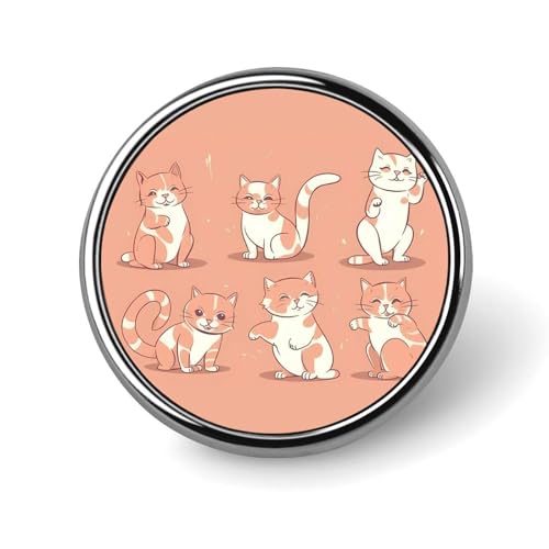 Rundes Anstecker mit der Aufschrift „Cat's Movements Are Different“ für Männer und Frauen. Langlebige, stilvolle Anstecknadeln. Leichte Metallanstecker für Hemden, Jacken und Hüte. von HLBSDM