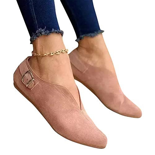 HLIYY Damen Pointed-Toe Flache Elegante Ballerina lässige Freizeitschuhe Slip on SchlupfSchuhe Bequeme Segelschuhe Bootsschuhe Atmungsaktiv Halbschuhe für Frauen, Rosa, 43 EU HLIYY Damen Pointed-Toe Flache Elegante Ballerina lässige Freizeitschuhe Slip on SchlupfSchuhe Bequeme Segelschuhe Bootsschuhe Atmungsaktiv Halbschuhe für Frauen, Rosa, 43 EU von HLIYY