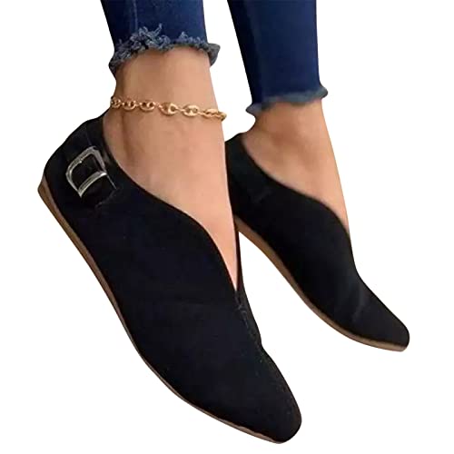HLIYY Damen Pointed-Toe Flache Elegante Ballerina lässige Freizeitschuhe Slip on SchlupfSchuhe Bequeme Segelschuhe Bootsschuhe Atmungsaktiv Halbschuhe für Frauen, Schwarz, 40 EU HLIYY Damen Pointed-Toe Flache Elegante Ballerina lässige Freizeitschuhe Slip on SchlupfSchuhe Bequeme Segelschuhe Bootsschuhe Atmungsaktiv Halbschuhe für Frauen, Schwarz, 40 EU von HLIYY