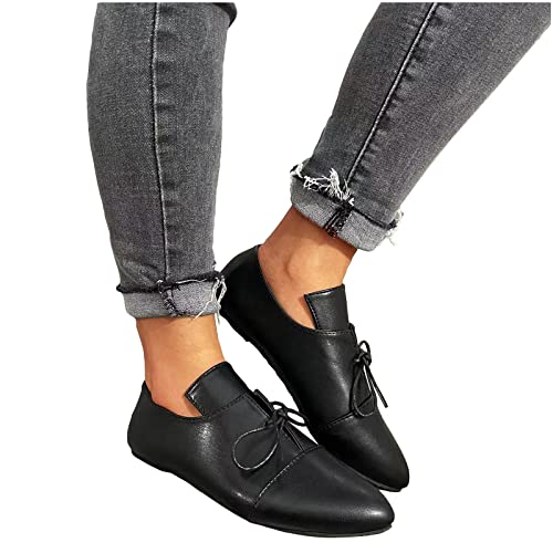HLIYY Damen Pointed-Toe Flache Schuhe Klassische Slip on Ballerinas lässige Leder Loafer Frauen Bequeme Freizeitschuhe Elegante Leichte Flache Ballerina Atmungsaktiv Segelschuhe, Schwarz, 39 EU HLIYY Damen Pointed-Toe Flache Schuhe Klassische Slip on Ballerinas lässige Leder Loafer Frauen Bequeme Freizeitschuhe Elegante Leichte Flache Ballerina Atmungsaktiv Segelschuhe, Schwarz, 39 EU von HLIYY