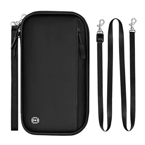 Familienpass-Halter, RFID-blockierend, multifunktional, Reisedokumenten-Organizer, für Damen, Herren und Familie, Schwarz, Reisepasshülle für die Familie Familienpass-Halter, RFID-blockierend, multifunktional, Reisedokumenten-Organizer, für Damen, Herren und Familie, Schwarz, Reisepasshülle für die Familie von HLKZine