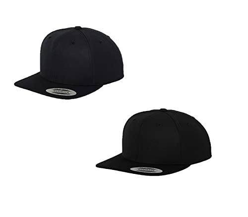2er Flexfit Snapback Unisex Classic Cap 2-Tone Cap | viele Farbsets | Einheitsgröße | + GRATIS HLKauf Block (Farbe: 1x Darknavy& 1x Black & 1x HLKauf Block) von HLKauf