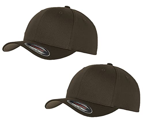 2er Flexfit Unisex Wooly Combed Cap Baseball Caps graue Unterseite S M L XL XXL Basecap Mütze, XXL, 2X Dark Grey + 1x HL-Kauf Notizblock von HLKauf