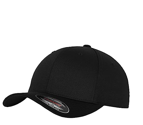 Flexfit Caps Wooly Combed Cap Delta Tartan Glen Unisex Cap Baseball XXS-XXL Basecap Mütze, L-XL, 1x Black/Black & 1x HL-Kauf Notizblock von HLKauf