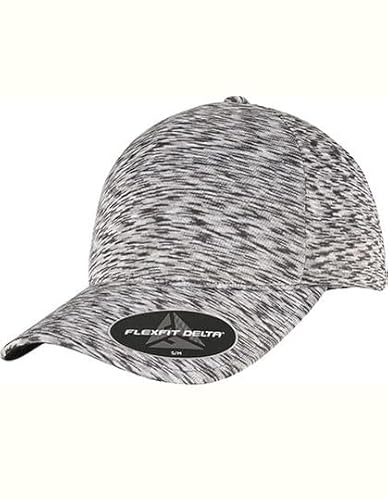 Flexfit Caps Wooly Combed Cap Delta Tartan Glen Unisex Cap Baseball XXS-XXL Basecap Mütze, L-XL, 1x Delta Uni Melange Silver & 1x HL-Kauf Notizblock von HLKauf