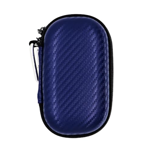 HLMNAKE Eva + PU Ledertasche Hülle für Glo Hyper X2 Air/Ploom Tech with/with 2 /Ploom S Tabakerhitzer, Schutzhülle für Elektrischer Tabak Heater Case, Kohlefaser Blau von HLMNAKE