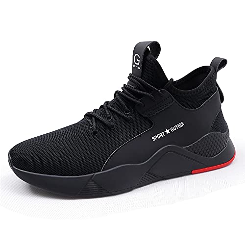 Sicherheitsschuhe Herren Damen S3 Leicht rutschfeste Arbeitsschuhe Atmungsaktiv Schutzschuhe Sportlich Stahlkappeschuhe 46 von HLPGZL