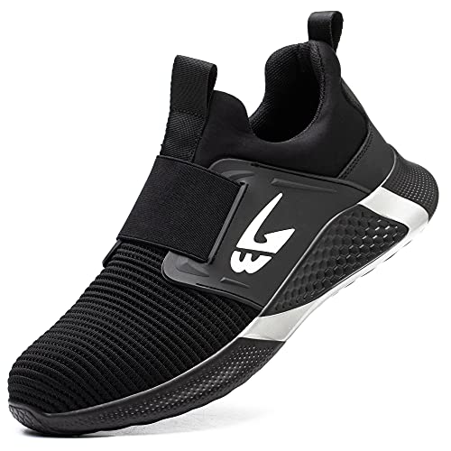 Sommer Sicherheitsschuhe Herren Damen Arbeitsschuhe Leicht Atmungsaktiv Schutzschuhe Stahlkappe Sneaker von HLPGZL