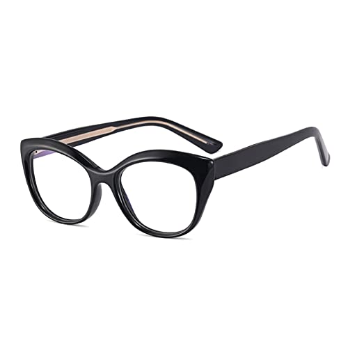 HLVDLSNI Anti-Blaulicht-Computerbrille Damenmode transparente optische Brille Transparenter Linsenrahmen(Black Clea) von HLVDLSNI