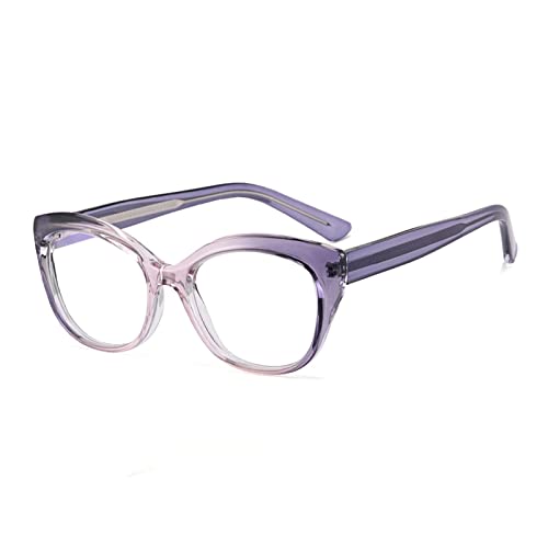 HLVDLSNI Anti-Blaulicht-Computerbrille Damenmode transparente optische Brille Transparenter Linsenrahmen(Pueple Clear) von HLVDLSNI