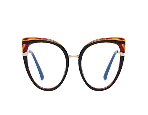 HLVDLSNI Klare Brillenfassungen Brille Frauen Mode Sexy Luxusmarke Brille Frau Mode Computer Eyewear Classic(Black Leopard) von HLVDLSNI