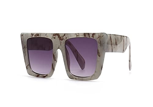 HLVDLSNI Moderne Popularität Rechteck Sonnenbrille Männer Retro Trendy Kleine Rahmen Marke Designer Weibliche Sonnenbrille Quadratische Brille(Flower) von HLVDLSNI