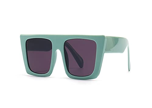HLVDLSNI Moderne Popularität Rechteck Sonnenbrille Männer Retro Trendy Kleine Rahmen Marke Designer Weibliche Sonnenbrille Quadratische Brille(Green) von HLVDLSNI