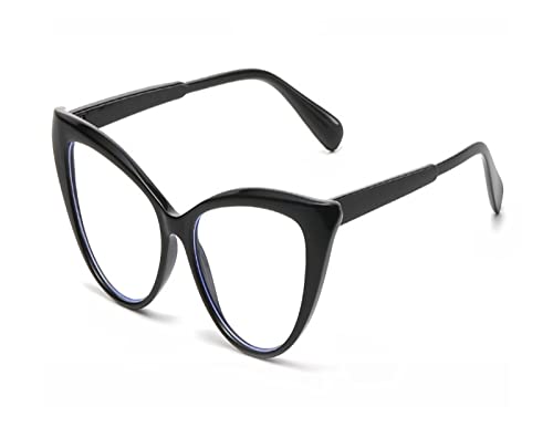 HLVDLSNI Transparente Brillengestelle Mode Kleine Optische Linsen Eyewear for Weibliche Computer Eyewear(Black) von HLVDLSNI