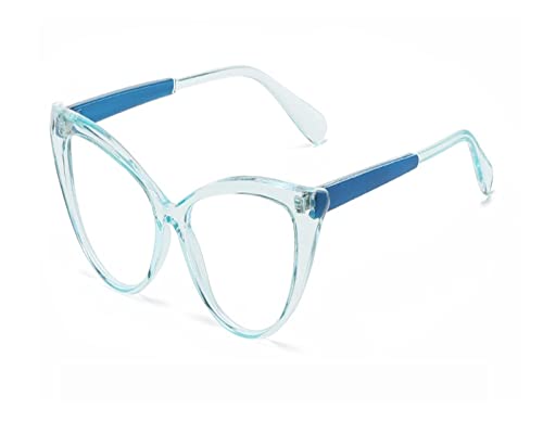 HLVDLSNI Transparente Brillengestelle Mode Kleine Optische Linsen Eyewear for Weibliche Computer Eyewear(Blue) von HLVDLSNI