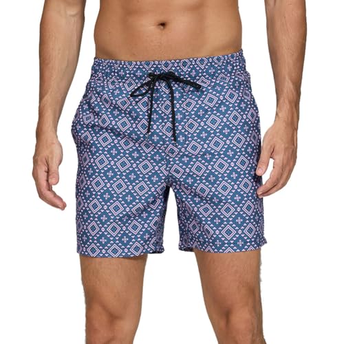 HLVEXH Badehose für Herren Schnelltrocknend Neuheit Lustige Strandshorts mit Mesh-Futter Surfer Badeshorts Rosa Weißes Plaid M HLVEXH Badehose für Herren Schnelltrocknend Neuheit Lustige Strandshorts mit Mesh-Futter Surfer Badeshorts Rosa Weißes Plaid M von HLVEXH
