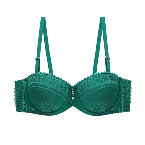 Damen Sexy Demi Halbschalen-Push-Up-BH Plus Size Hinzufügen 1 Körbchen Bügelspitze Niedrig geschnittene BHS von HLYLDL