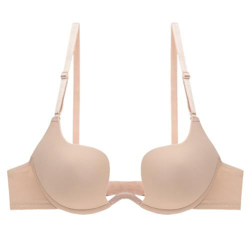 HLYLDL Damen Deep U Multi-Way Bügel Push Up Convertibles Low Cut Plunge BH Everyday Seamless von HLYLDL
