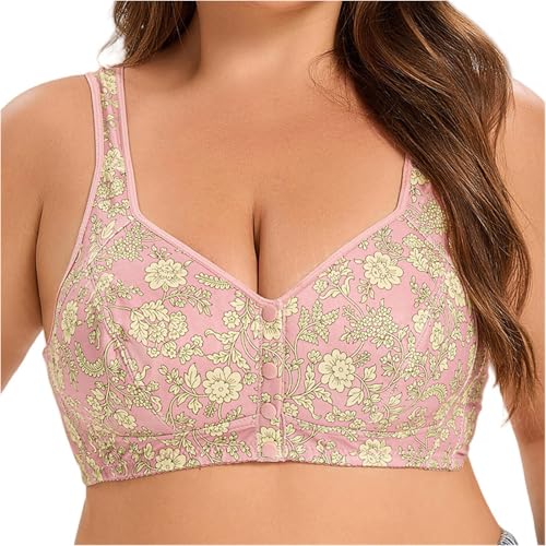 HLYLDL Damen mit Frontverschluss Kabelloser BH Komfort Leichter BH-Minimizer Minimizer Bügelloser BH in Übergröße von HLYLDL