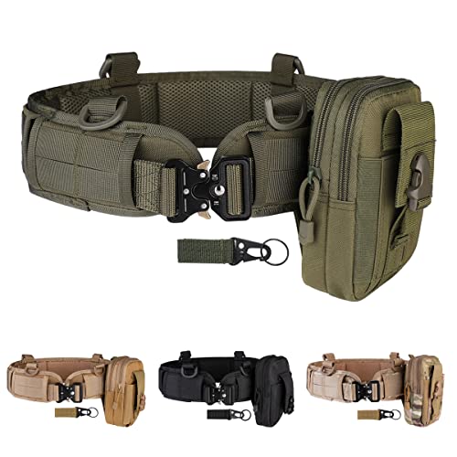 Taktischer Kampfgürtel-Set, Kriegsgürtel, Condor-Gürtel, Militär-Wasit-Gürtel mit Mesh und Futter, verdickender EVA-taktischer MOLLE-Gürtel für Schießen, Kriegsspiel, Paintball, Jagd, Sport, Outdoor Taktischer Kampfgürtel-Set, Kriegsgürtel, Condor-Gürtel, Militär-Wasit-Gürtel mit Mesh und Futter, verdickender EVA-taktischer MOLLE-Gürtel für Schießen, Kriegsspiel, Paintball, Jagd, Sport, Outdoor von HLYQE