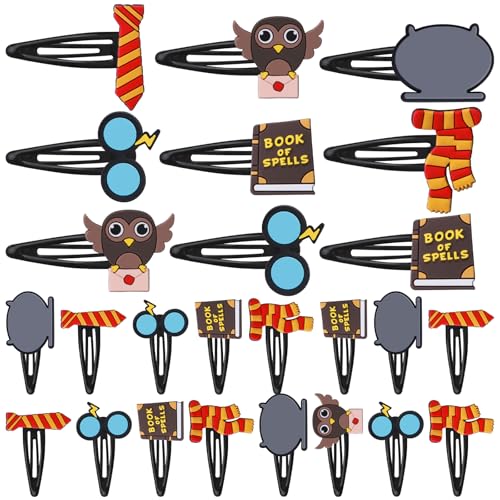 30 Stück Zauberer-Haarspangen, Metall-Haarspangen für Mädchen, Zauberer-Haaraccessoires von HLenyoy