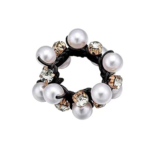 3 Haargummis mit Perlen, elastisch, weich und dehnbar, Haar-Accessoires, Damen, Mädchen 3 Haargummis mit Perlen, elastisch, weich und dehnbar, Haar-Accessoires, Damen, Mädchen von HLziy