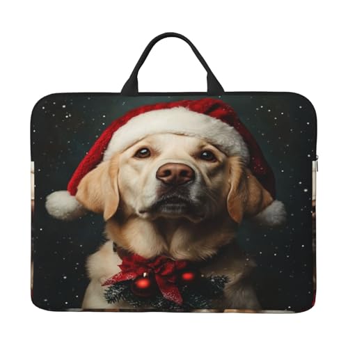 Dogs at Christmas Laptoptasche, 35,6 cm (14 Zoll), wasserabweisend und stoßfest, Computergehäuse für Laptops, geeignet für den täglichen Gebrauch auf Reisen von HMBGFW