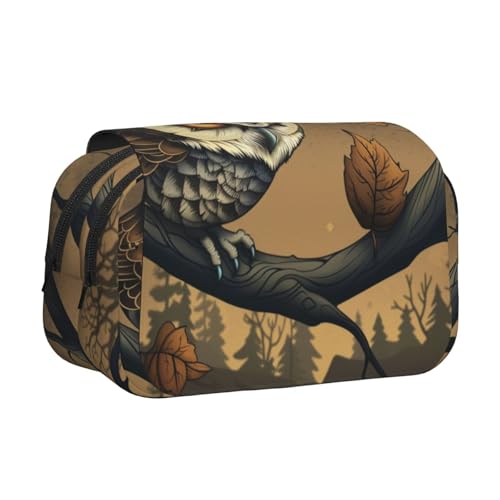 HMBGFW Federmäppchen, Motiv: Eule auf einem Ast, niedliches großes Fassungsvermögen, großes Fassungsvermögen, großes Fassungsvermögen, Organizer HMBGFW Federmäppchen, Motiv: Eule auf einem Ast, niedliches großes Fassungsvermögen, großes Fassungsvermögen, großes Fassungsvermögen, Organizer von HMBGFW