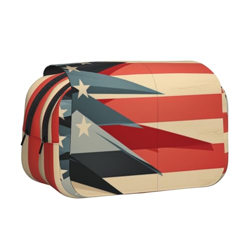 HMBGFW Federmäppchen, Motiv: Flagge der Vereinigten Staaten, großes Fassungsvermögen, großes Fassungsvermögen, großes Fassungsvermögen, Organizer von HMBGFW