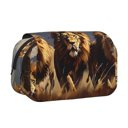 HMBGFW Federmäppchen, Motiv: Laufender Löwe, großes Fassungsvermögen, großes Fassungsvermögen, großes Fassungsvermögen, Organizer HMBGFW Federmäppchen, Motiv: Laufender Löwe, großes Fassungsvermögen, großes Fassungsvermögen, großes Fassungsvermögen, Organizer von HMBGFW