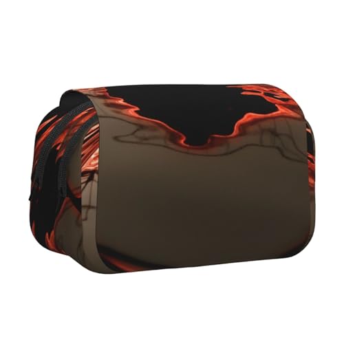 HMBGFW Federmäppchen, flüssig, Feuerlicht, reflektierend, niedlich, großes Fassungsvermögen, Büro, große Aufbewahrung, hohe Kapazität, Schwarz von HMBGFW