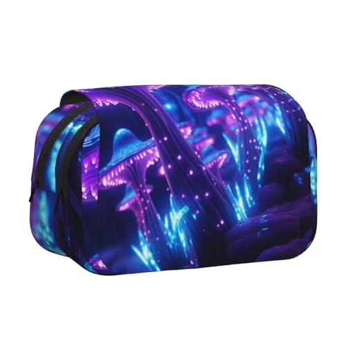 HMBGFW Federmäppchen, glänzend, Pilz, niedlich, großes Fassungsvermögen, Büro, große Aufbewahrung, hohe Kapazität, Tasche von HMBGFW