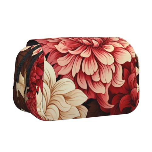 HMBGFW Federmäppchen mit Blumenmotiv, großes Fassungsvermögen, großes Fassungsvermögen, große Aufbewahrung, große Kapazität, Taschen-Organizer von HMBGFW