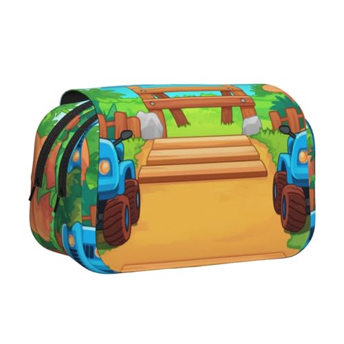 HMBGFW Federmäppchen mit Cartoon-Motiv am Meer und Park, großes Fassungsvermögen, großes Fassungsvermögen, Organizer von HMBGFW