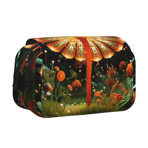 HMBGFW Federmäppchen mit Pilzformschnitten, niedlich, großes Fassungsvermögen, Büro, große Aufbewahrung, hohe Kapazität, Tasche von HMBGFW