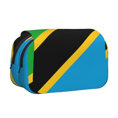 HMBGFW Federmäppchen mit Tansania-Flagge, großes Fassungsvermögen, großes Fassungsvermögen, große Aufbewahrung, große Kapazität, Tasche von HMBGFW