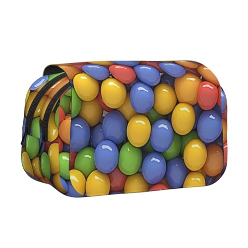 HMBGFW Federmäppchen mit buntem Ball-Puzzle, großes Fassungsvermögen, Büro, große Aufbewahrung, hohe Kapazität, Tasche von HMBGFW