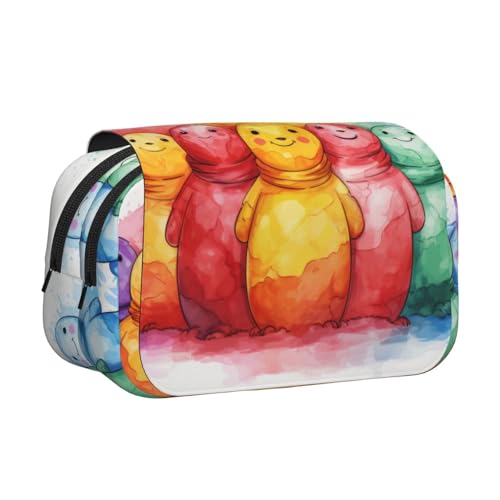 HMBGFW Federmäppchen mit buntem Schneemann, großes Fassungsvermögen, großes Fassungsvermögen, großes Fassungsvermögen, Organizer HMBGFW Federmäppchen mit buntem Schneemann, großes Fassungsvermögen, großes Fassungsvermögen, großes Fassungsvermögen, Organizer von HMBGFW