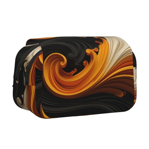 HMBGFW Federmäppchen mit goldfarbenen Streifen und Wirbel-Finish, niedliches großes Fassungsvermögen, großes Fassungsvermögen, großes Fassungsvermögen von HMBGFW