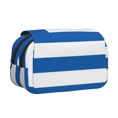 HMBGFW Federmäppchen mit griechischer Flagge, großes Fassungsvermögen, großes Fassungsvermögen, große Aufbewahrung, große Kapazität, Tasche von HMBGFW