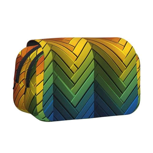 HMBGFW Rechteckige Farbblockiertabelle, niedliches Federmäppchen, großes Fassungsvermögen, großes Fassungsvermögen, großes Fassungsvermögen von HMBGFW