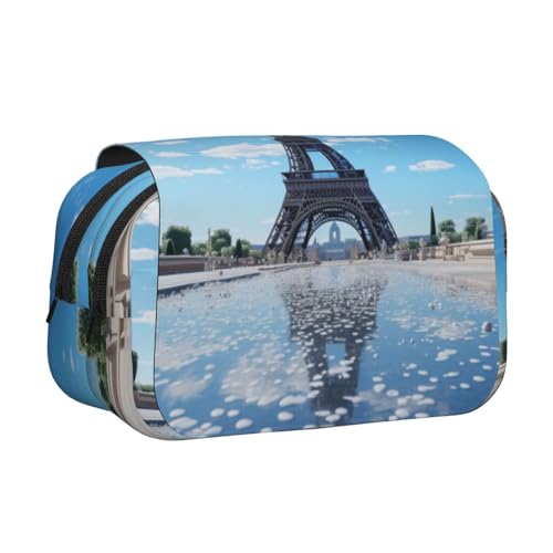 HMBGFW The majestätischer Eiffelturm, niedliches Federmäppchen, großes Fassungsvermögen, Büro, große Aufbewahrung, hohe Kapazität, Taschen-Box von HMBGFW