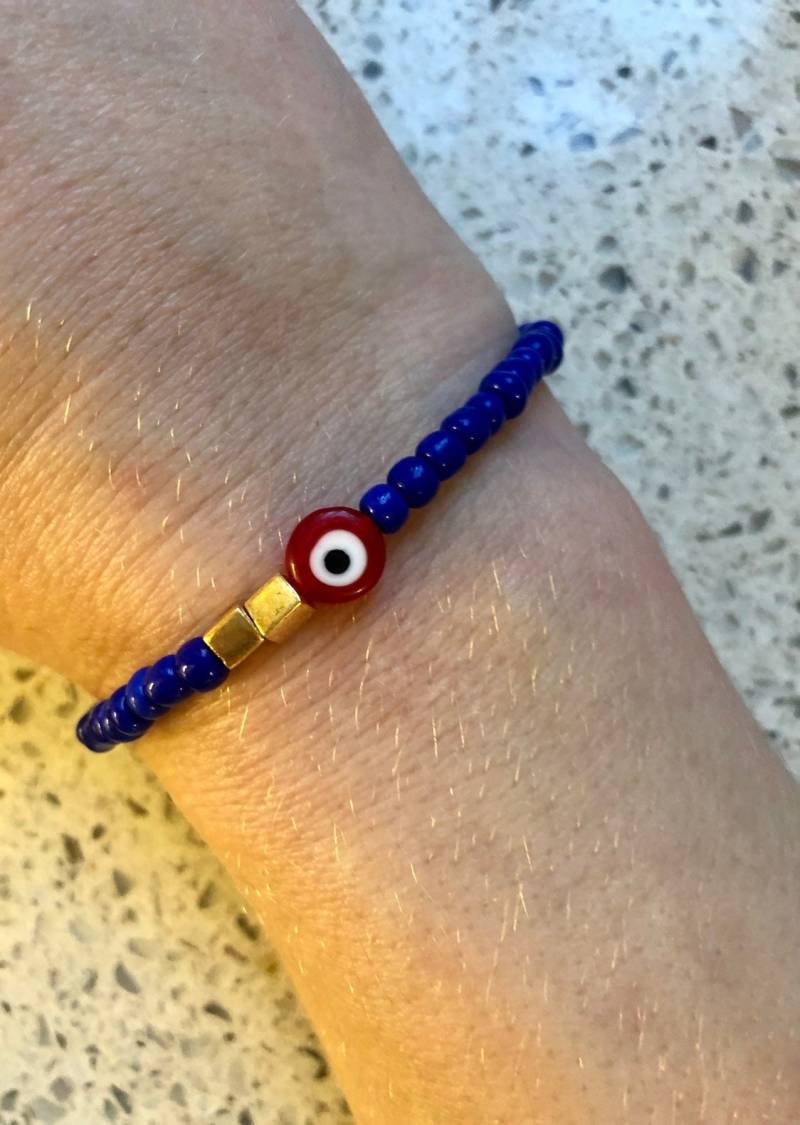 Auge Armband Rot & Blau Auge Armband Rot & Blau von HMBJewels
